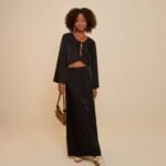 Saia Longa Acetinada Noite