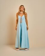 Blusa Maxi Dália Azul Céu - Imagem 7