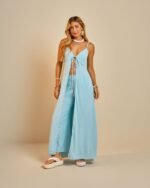 Blusa Maxi Dália Azul Céu - Imagem 4