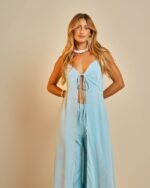 Blusa Maxi Dália Azul Céu - Imagem 3