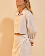 Camisa Cropped Marla Off White