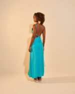 Vestido Longo Jeri Turquesa - Imagem 3