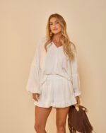 Bata Manga Longa Betina Off White - Imagem 4