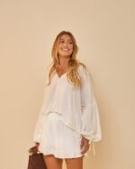 Bata Manga Longa Betina Off White