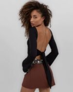 Blusa Amarração Costas Preta - Imagem 6