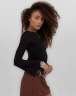 Blusa Amarração Costas Preta - Imagem 3