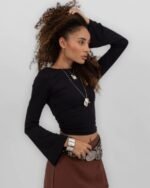 Blusa Amarração Costas Preta - Imagem 2