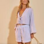 Short Samba Vichy Azul