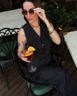 Colete Risco de Giz Preto - Imagem 4