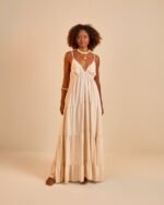 Vestido Longo Açucena Areia - Imagem 4