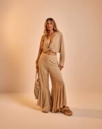 Calça Flare Janaina Cáqui - Imagem 5