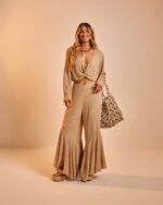 Calça Flare Janaina Cáqui - Imagem 4