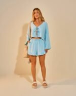 Cropped Alane Azul Céu - Imagem 2