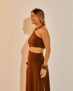 Vestido Cropped Amália Café - Imagem 3