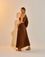 Vestido Cropped Amália Café - Imagem 2