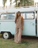 Calça Odete Listras Café - Imagem 3