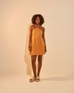 Vestido Acetinado Luara Cúrcuma - Imagem 2