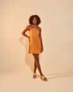 Vestido Acetinado Luara Cúrcuma - Imagem 4