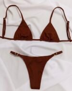 Biquíni Slim Fio Regulagem Coffee