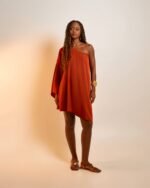 Vestido Curto Acetinado Alba Mango - Imagem 2