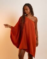 Vestido Curto Acetinado Alba Mango - Imagem 4