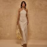 Vestido Longo Acetinado Íris Luar